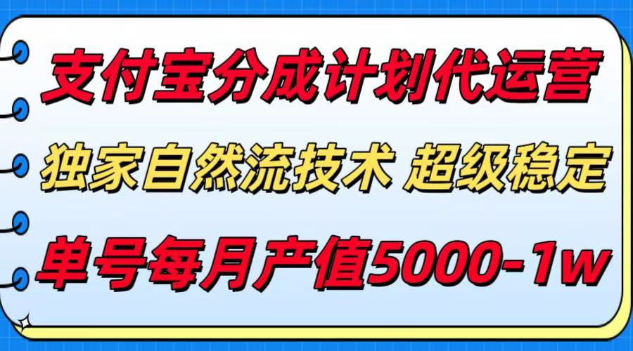 支付宝分成计划代运营，独家自然流技术，收益稳定，单号月产5000＋|HOOK协议网