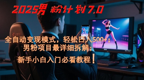 2025男粉计划7.0，全自动变现模式，轻松日入5张+，新手小白必看课程|HOOK协议网