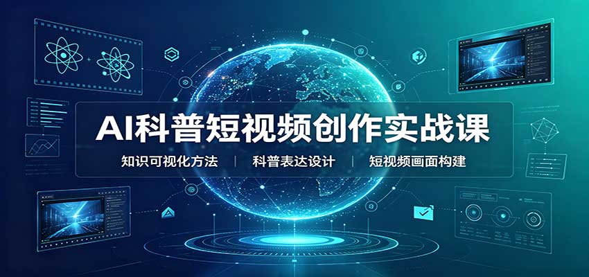 AI科普短视频创作实战课：配套要点文档，文案与视频提示词模板教学|一人科技OPC聚合软件