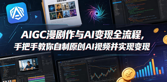 AIGC漫剧创作与AI变现全流程，手把手教你自制原创AI视频并实现变现|一人科技公司导航