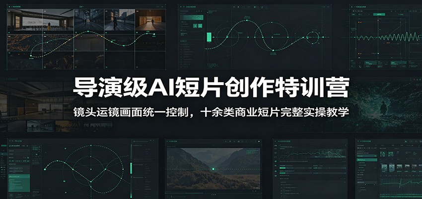 导演级AI短片创作特训营：镜头运镜画面统一控制，十余类商业短片完整实操教学(更新)|一人科技OPC聚合软件