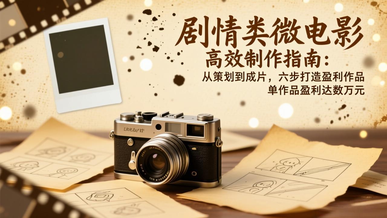 剧情类微电影高效制作指南：从策划到成片，六步打造盈利作品，单作品盈利达数万元|HOOK协议网