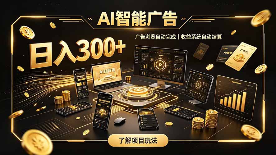 自研 AI 系统｜轻资产起步｜长期稳定收益｜宝妈 上班族轻轻松松日入300+|一人科技OPC聚合软件