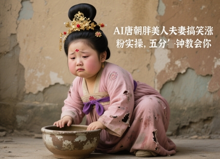 AI唐朝胖美人夫妻搞笑涨粉实操，五分钟教会你|HOOK协议网