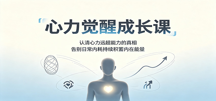 心力觉醒成长课：认清心力远超能力的真相，告别日常内耗持续积蓄内在能量|一人科技OPC聚合软件