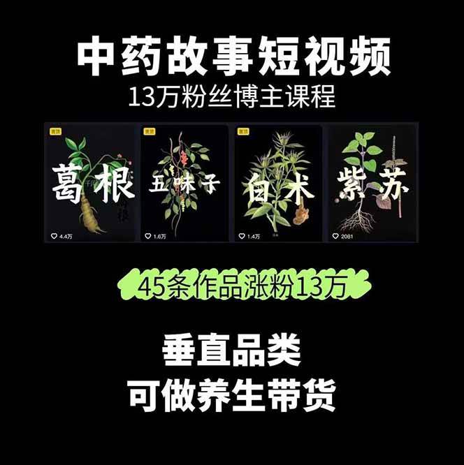 图片[2]|中药文化赛道：溯源故事开发，AI工具实战，平台运营，全方位解锁中医流量变现新路径|HOOK协议网