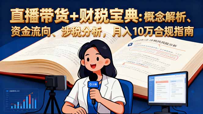 直播带货+财税宝典：概念解析、资金流向、涉税分析，月入10万合规指南|HOOK协议网