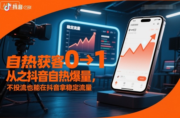 自热获客从0到1之抖音自热爆量，不投流也能在抖音拿稳定流量|HOOK协议网