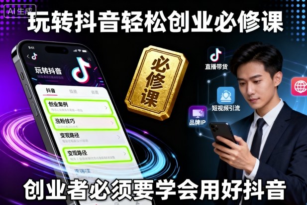 玩转抖音轻松创业必修课，创业者必须要学会用好抖音|HOOK协议网