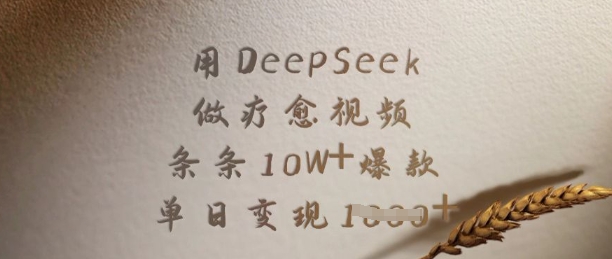 用DeepSeek做疗愈视频，条条10W+爆款，单日变现多张|HOOK协议网