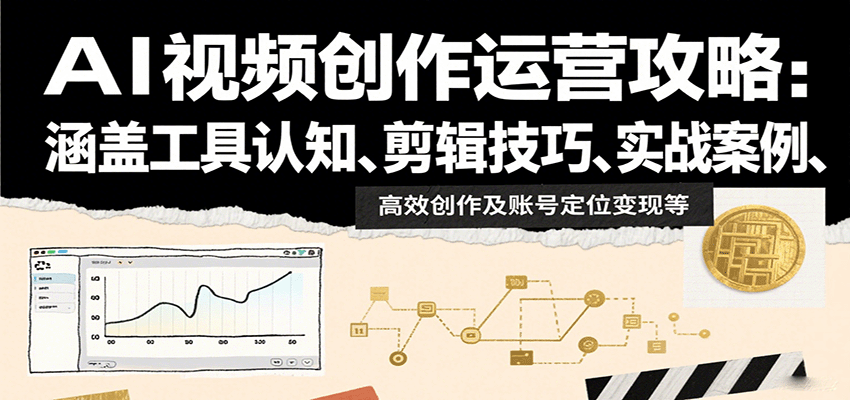 AI视频创作运营攻略：涵盖工具认知、剪辑技巧、实战案例、高效创作及账号定位变现等|HOOK协议网