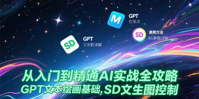 从入门到精通AI实战全攻略，GPT文本绘画基础，MJ参数详解，SD文生图控制|HOOK协议网