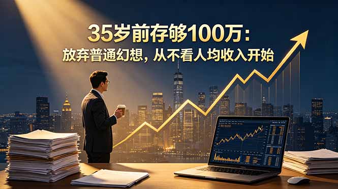 35岁前存够100万：放弃普通幻想，从不看人均收入开始|一人科技公司导航