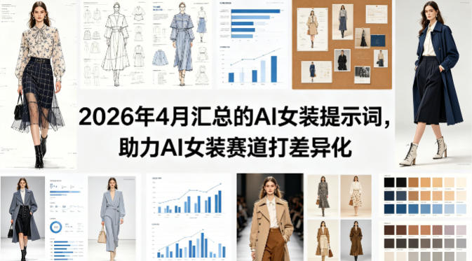 2026年4月汇总的AI女装提示词，助力AI女装赛道打差异化|协议软件打粉软件