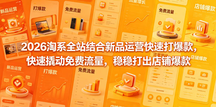 2026淘系全站结合新品运营快速打爆款，快速撬动免费流量，稳稳打出店铺爆款(更新5月12日)|一人科技公司导航