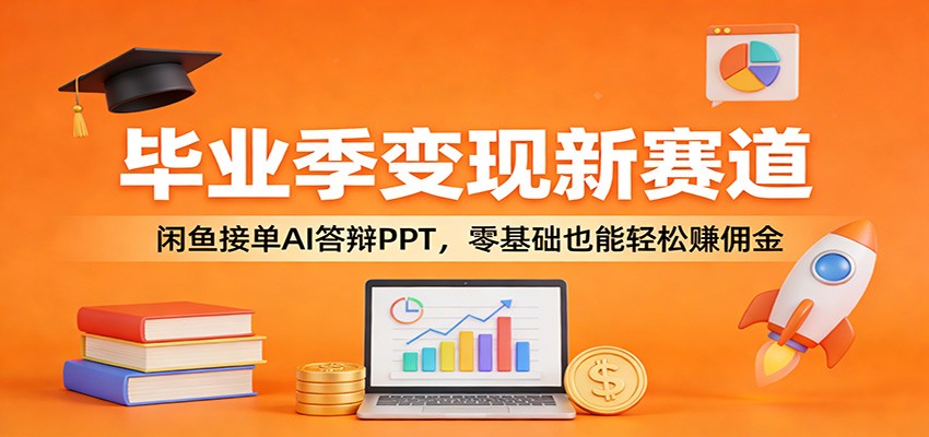 毕业季变现新赛道：闲鱼接单AI答辩PPT，零基础也能轻松赚佣金|协议软件打粉软件