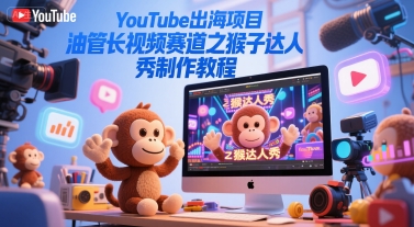 YouTube出海项目，油管长视频赛道之猴子达人秀制作教程|HOOK协议网