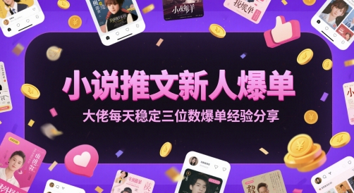 小说推文新人爆单大佬每天稳定三位数爆单经验分享|HOOK协议网