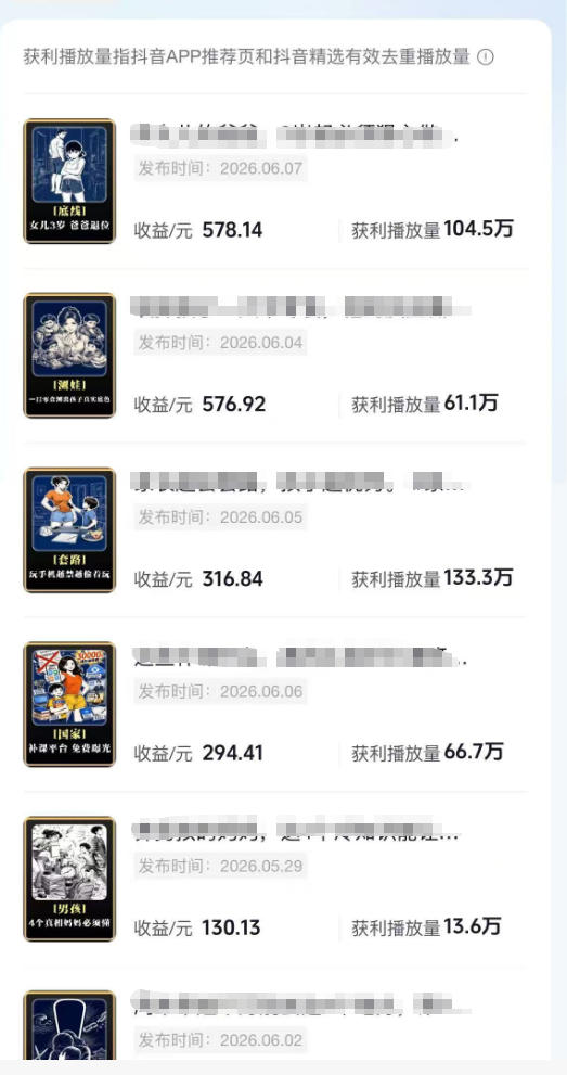 抖音某博主的育儿Ai视频全流程0-1实操，伙伴计划+分成计划+商单收徒等多种收益，日入300+|一人科技公司导航