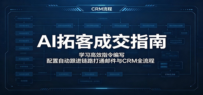 AI拓客成交指南：学习高效指令编写，配置自动跟进链路打通邮件与CRM全流程|一人科技公司导航