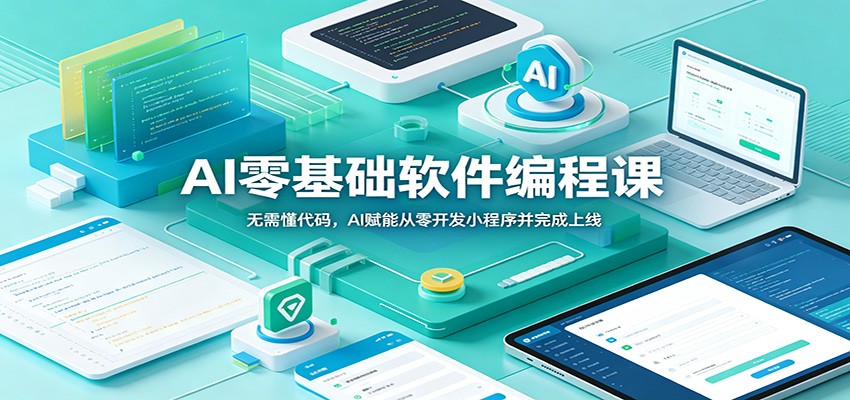 AI零基础软件编程课：无需懂代码，AI赋能从零开发小程序并完成上线|一人科技公司导航