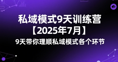 私域模式9天训练营【2025年7月】​9天带你理顺私域模式各个环节|HOOK协议网