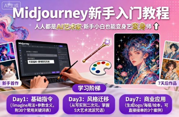 midjourney新手入门教程：人人都是AI艺术家，新手小白也能变身艺术大师|HOOK协议网