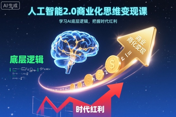 人工智能2.0商业化思维变现课，学习AI底层逻辑，把握时代红利|HOOK协议网