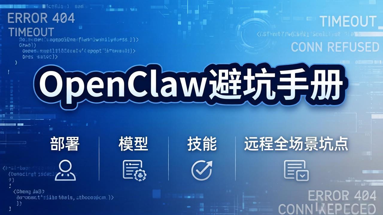 OpenClaw避坑手册：部署+模型+技能+远程全场景坑点，一次性给你说全，少走弯路|协议软件打粉软件