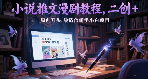 小说推文漫剧教程，二创+原创开头，最适合新手小白项目|HOOK协议网