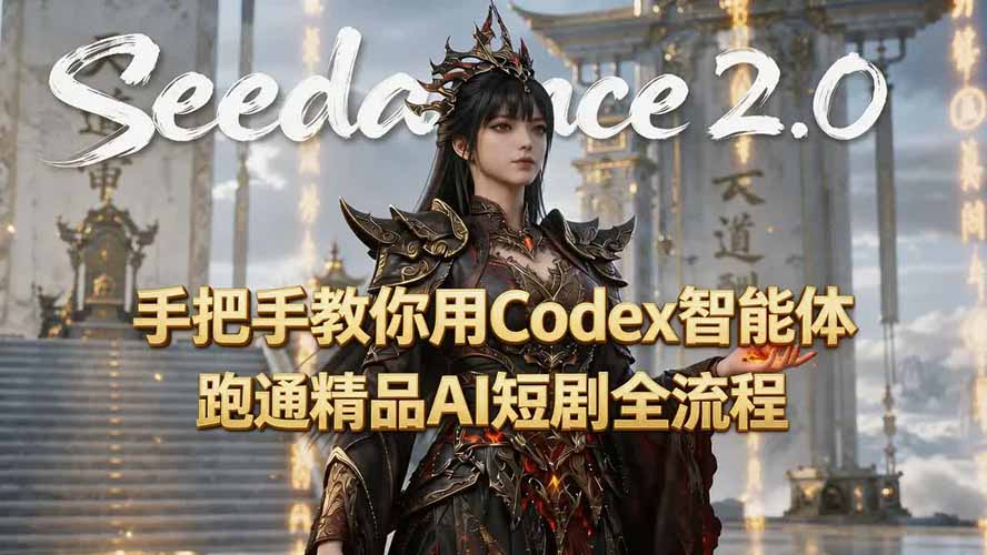 手把手教你用Seedance2.0+Codex智能体跑通精品AI短剧全流程(附3种skill技能|一人科技OPC聚合软件