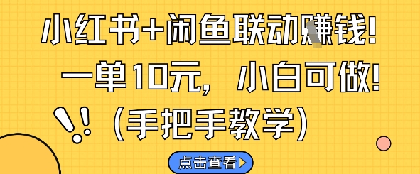 小红书+闲鱼联动挣钱，一单10元，小白可做|HOOK协议网