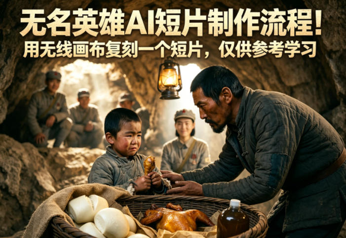 无名英雄AI短片制作流程！用无线画布复刻一个短片，仅供参考学习|一人科技公司导航