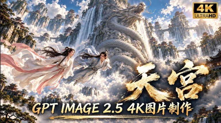 GPT Image 2.5实测！4K到底多清楚？皮肤、手指、修图与天宫场景全面测试|一人科技OPC聚合软件