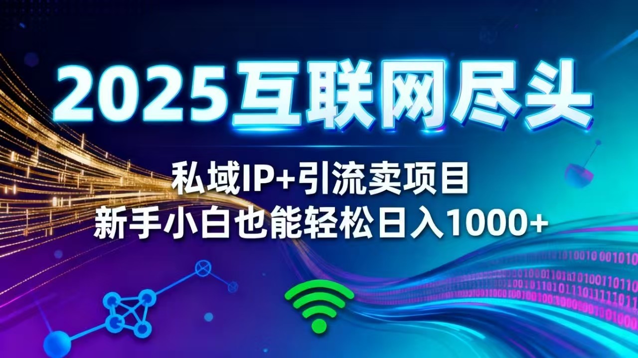 2025网创尽头王炸项目！私域 IP + 精准引流，新手小白在家躺赚日入 1000+|HOOK协议网