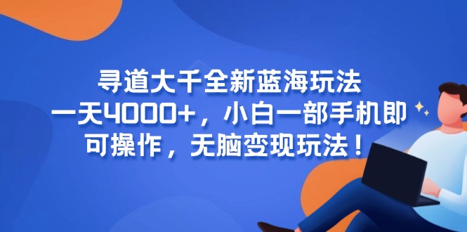 寻道大千全新蓝海玩法，一天4000+，小白一部手机即可操作，无脑变现玩法！|HOOK协议网