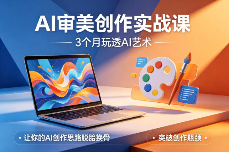 AI审美创作实战课，3个月玩透AI艺术，让你的AI创作思路脱胎换骨，突破创作瓶颈(更新0617)|一人科技公司导航
