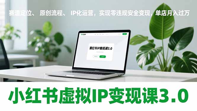 小红书虚拟IP变现课3.0，赛道定位、原创流程、IP化运营，实现零违规安全变现，单店月入过万|HOOK协议网