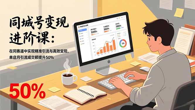 同城号变现进阶课：在同城赛道中实现精准引流与高效变现，单店月引流成交额提升50%|HOOK协议网