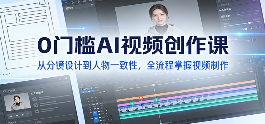 0门槛AI视频创作课：从分镜设计到人物一致性，全流程掌握视频制作|HOOK协议网