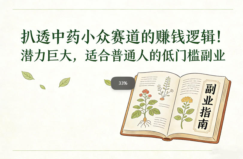 扒透中药小众赛道的賺米逻辑，潜力巨大，适合普通人的低门槛副业|HOOK协议网