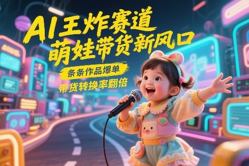 AI王炸赛道，萌娃带货新风口，条条作品爆单，带货转换率翻倍，核心逻辑拆解|协议软件打粉软件