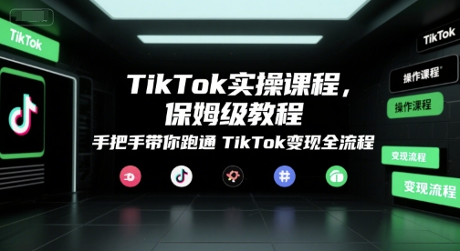 TikTok实操课程，保姆级教程，手把手带你跑通TikTok变现全流程|HOOK协议网