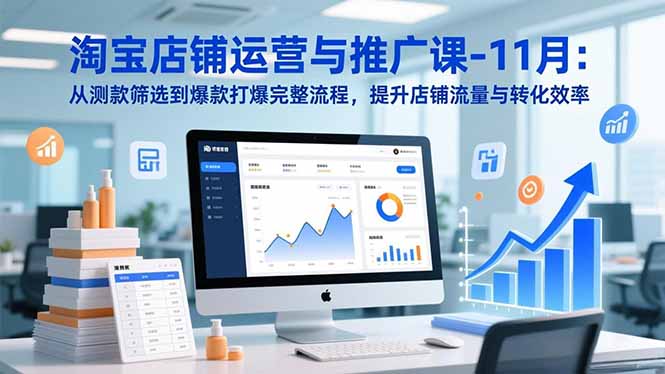 淘宝店铺运营与推广课-11月：从测款筛选到爆款打爆完整流程，提升店铺流量与转化效率|HOOK协议网