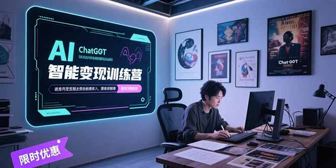AI智能变现训练营，ChatGPT写作变现，电影解说制作，图文带货方法论|HOOK协议网
