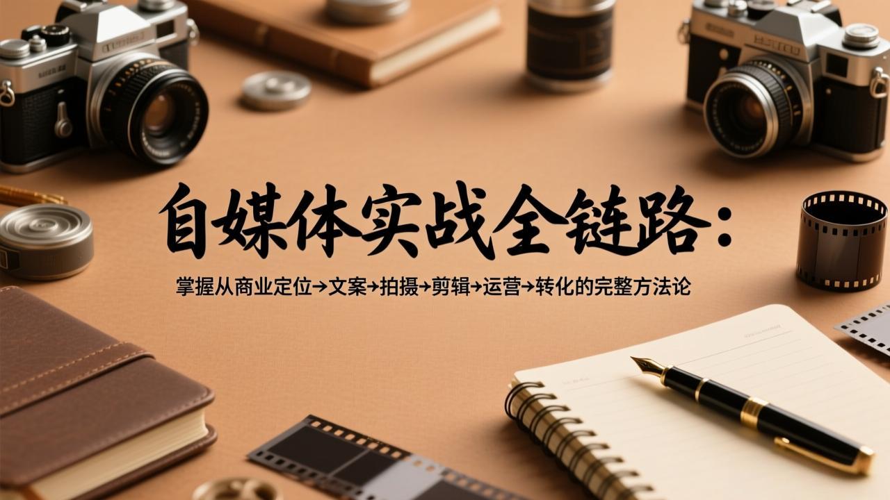 自媒体实战全链路：掌握从商业定位→文案→拍摄→剪辑→运营→转化的完整方法论|协议软件打粉软件