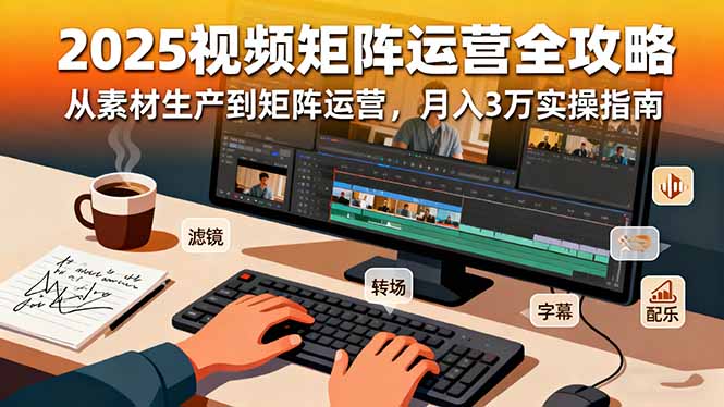 2025短视频矩阵运营全攻略：从素材生产到矩阵运营，月入3万实操指南|HOOK协议网