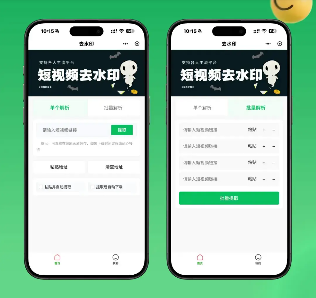 2026最新去水印小程序源码 v1.6.5 带流量主|一人科技公司导航