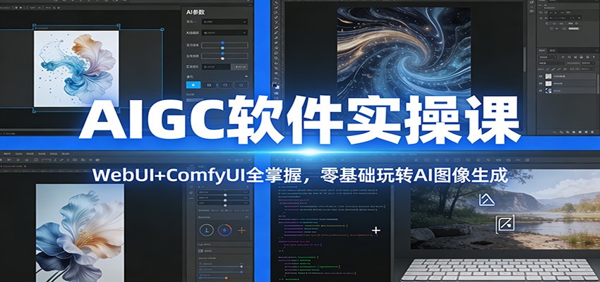AIGC软件实操课：WebUI+ComfyUI全掌握，零基础玩转AI图像生成|HOOK协议网