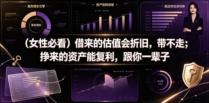付费文章：(女性必看)借来的估值会折旧，带不走；挣来的资产能复利，跟你一辈子|一人科技公司导航